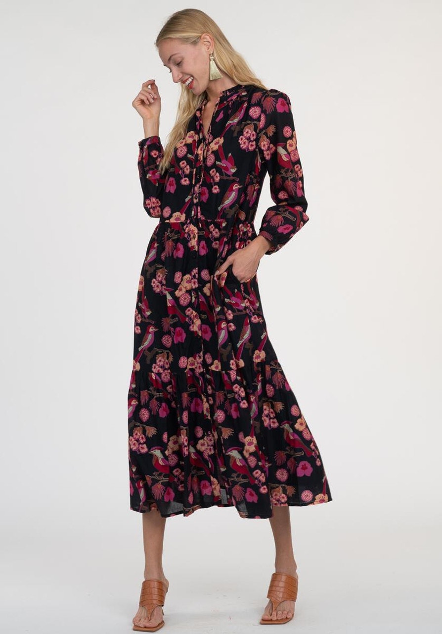 Olivia James The Label Women's Rosie Dress Vintage Birds Xs